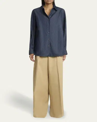 Dries Van Noten Casio Denim Button Down Shirt | Thumbnail 6