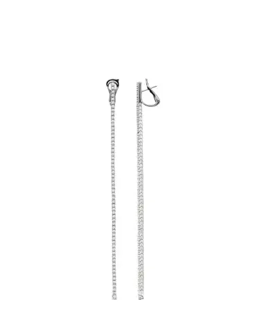 MATTIA CIELO 18K White Gold Thick Diamond Tennis Earrings | Thumbnail 1