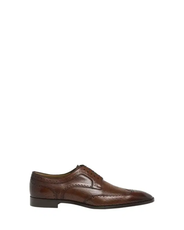 Men's Grave Wingtip Brogue Leather Derby Shoes