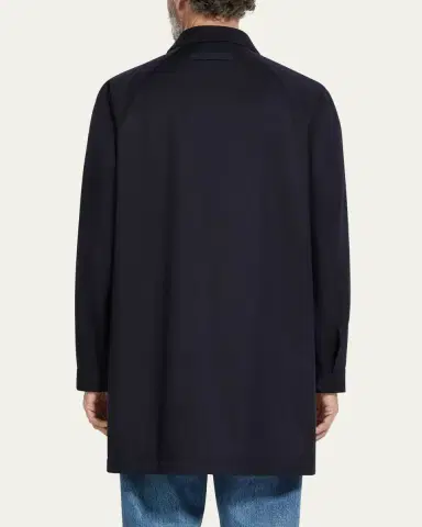 ZEGNA Men's Motorin 300cc Microfiber Rain Coat | Thumbnail 3 ZEGNA Men's Motorin 300cc Microfiber Rain Coat | Thumbnail 3