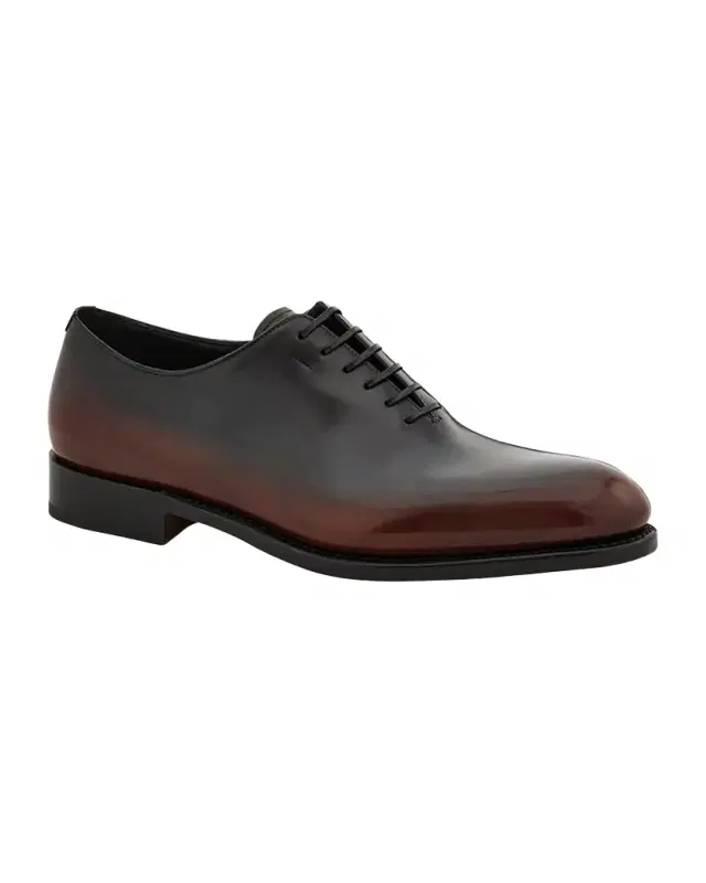 Men's Angiolo Tramezza Degrade Leather Oxfords
