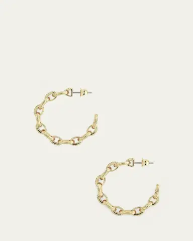 Anabel Aram Jewelry Enchanted Forest Chain Hoop Earrings | Thumbnail 3