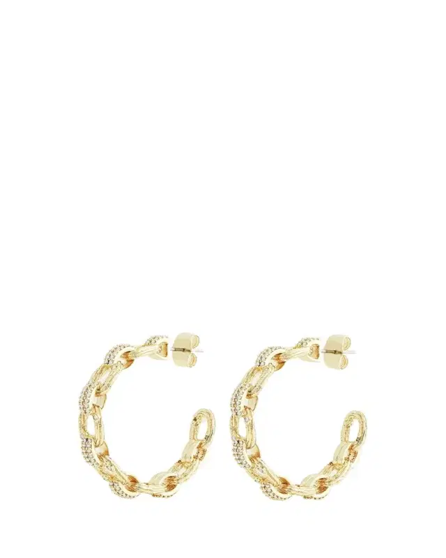 Anabel Aram Jewelry Enchanted Forest Chain Hoop Earrings