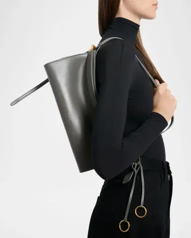 Alaïa Le Click Medium Shoulder Bag in Glossy Leather | Thumbnail 20 Alaïa Le Click Medium Shoulder Bag in Glossy Leather | Thumbnail 20