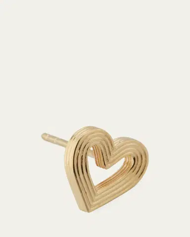 Sydney Evan Fluted Heart Stud Earrings | Thumbnail 2 Sydney Evan Fluted Heart Stud Earrings | Thumbnail 2