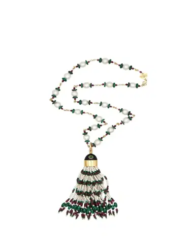 Grazia And Marica Vozza Gold Chain and Charm Tassel Necklace | Thumbnail 1 Grazia And Marica Vozza Gold Chain and Charm Tassel Necklace | Thumbnail 1