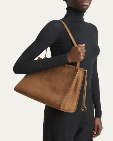 Alaïa Le Click Medium Square Tote Bag in Nubuck Leather | Thumbnail 2