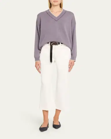 Brunello Cucinelli Contemporary Square Straight-Leg Capri Jeans | Thumbnail 2 Brunello Cucinelli Contemporary Square Straight-Leg Capri Jeans | Thumbnail 2