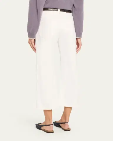 Brunello Cucinelli Contemporary Square Straight-Leg Capri Jeans | Thumbnail 3 Brunello Cucinelli Contemporary Square Straight-Leg Capri Jeans | Thumbnail 3
