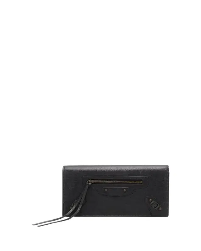 Le City Flap Leather Wallet with Chain Strap