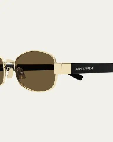 Saint Laurent Unisex Round Metal Sunglasses | Thumbnail 3