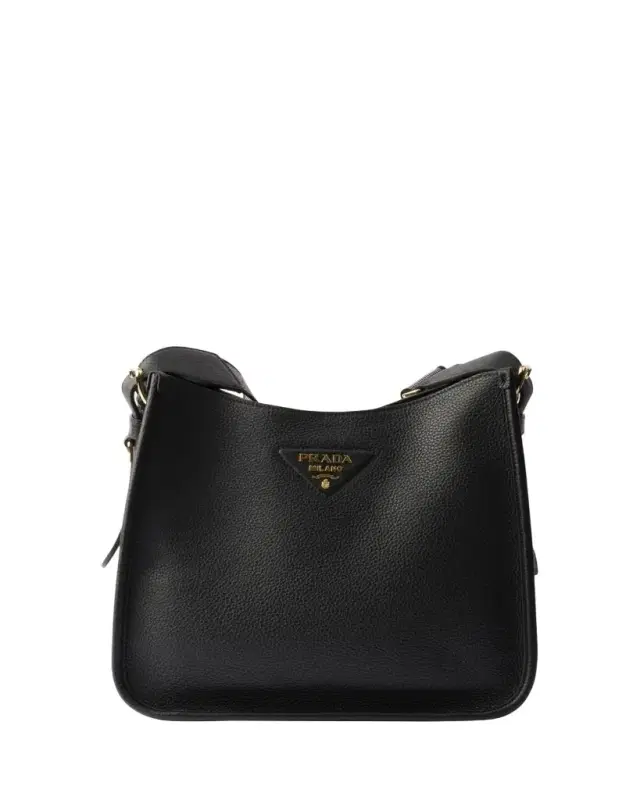 Medium Daino Soft Leather Hobo Crossbody Bag