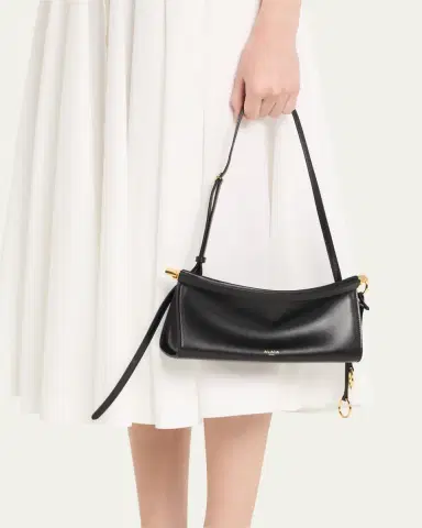 Alaïa Le Click Small Shoulder Bag in Glossy Leather | Thumbnail 2 Alaïa Le Click Small Shoulder Bag in Glossy Leather | Thumbnail 2