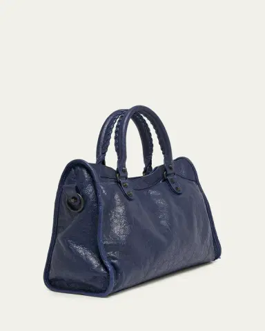 Balenciaga Le City Medium Crinkled Leather Top-Handle Bag | Thumbnail 6 Balenciaga Le City Medium Crinkled Leather Top-Handle Bag | Thumbnail 6