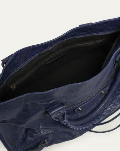 Balenciaga Le City Medium Crinkled Leather Top-Handle Bag | Thumbnail 7 Balenciaga Le City Medium Crinkled Leather Top-Handle Bag | Thumbnail 7