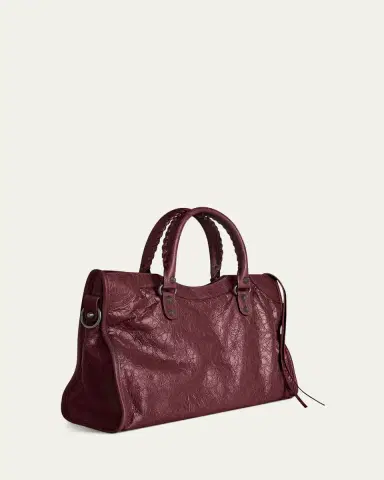 Balenciaga Le City Medium Crinkled Leather Top-Handle Bag | Thumbnail 9 Balenciaga Le City Medium Crinkled Leather Top-Handle Bag | Thumbnail 9