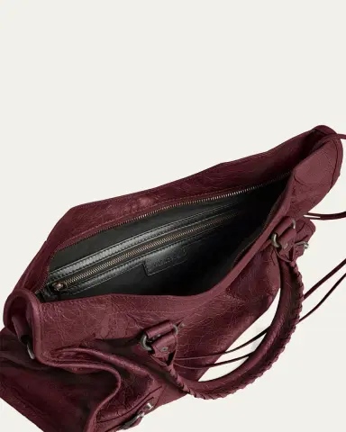 Balenciaga Le City Medium Crinkled Leather Top-Handle Bag | Thumbnail 10 Balenciaga Le City Medium Crinkled Leather Top-Handle Bag | Thumbnail 10