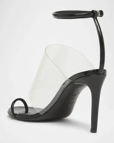 Alaïa Asymmetric Clear Patent Leather Sandals | Thumbnail 3