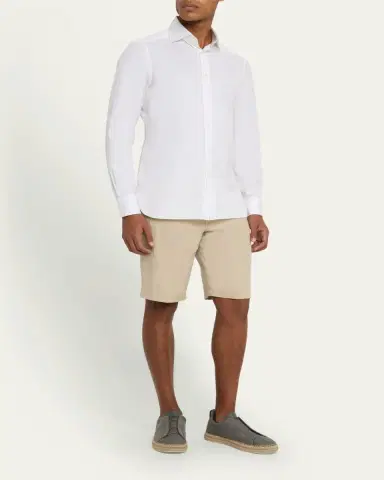 Zegna Men's Linen-Blend Triple Stitch Espadrilles | Thumbnail 3 Zegna Men's Linen-Blend Triple Stitch Espadrilles | Thumbnail 3