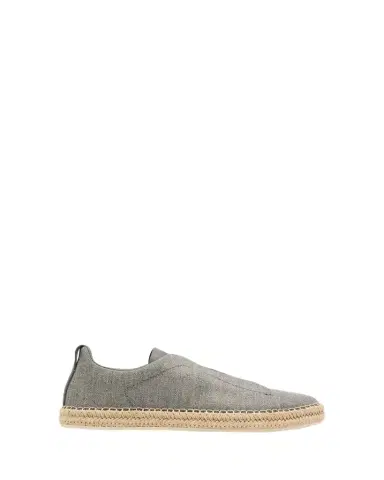 Zegna Men's Linen-Blend Triple Stitch Espadrilles | Thumbnail 1 Zegna Men's Linen-Blend Triple Stitch Espadrilles | Thumbnail 1