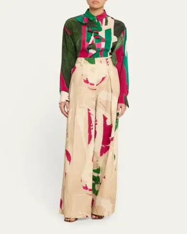 Ulla Johnson UJ x Lee Krasner Mitchell Wide-Leg Pants | Thumbnail 2 Ulla Johnson UJ x Lee Krasner Mitchell Wide-Leg Pants | Thumbnail 2