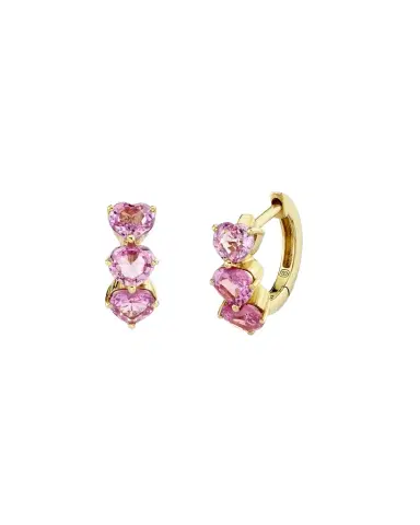 Sydney Evan Heart Cocktail Huggie Earrings | Thumbnail 1 Sydney Evan Heart Cocktail Huggie Earrings | Thumbnail 1