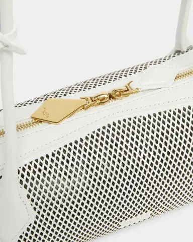 Alaïa Le Teckel Medium Shoulder Bag in Fishnet Leather | Thumbnail 5