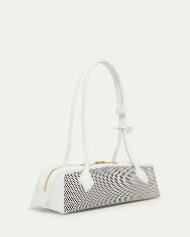 Alaïa Le Teckel Medium Shoulder Bag in Fishnet Leather | Thumbnail 8