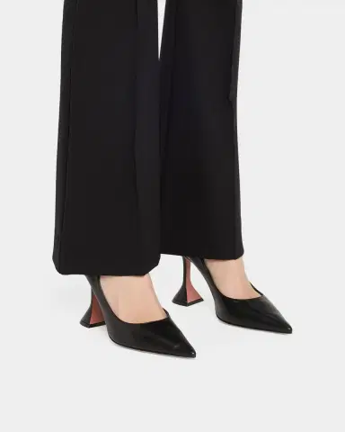 Amina Muaddi Ami Pointed Leather Pumps | Thumbnail 6