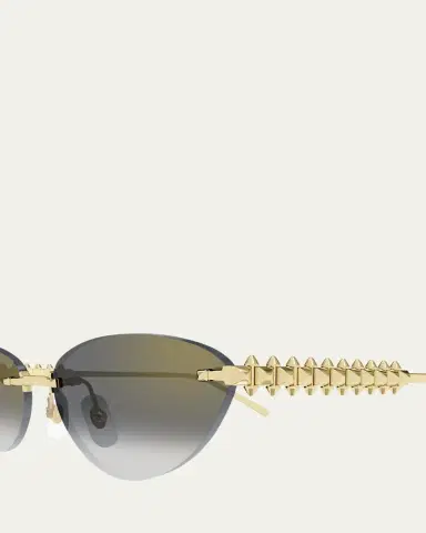Cartier Rimless Metal Cat-Eye Sunglasses | Thumbnail 2