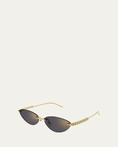 Cartier Rimless Metal Cat-Eye Sunglasses | Thumbnail 4