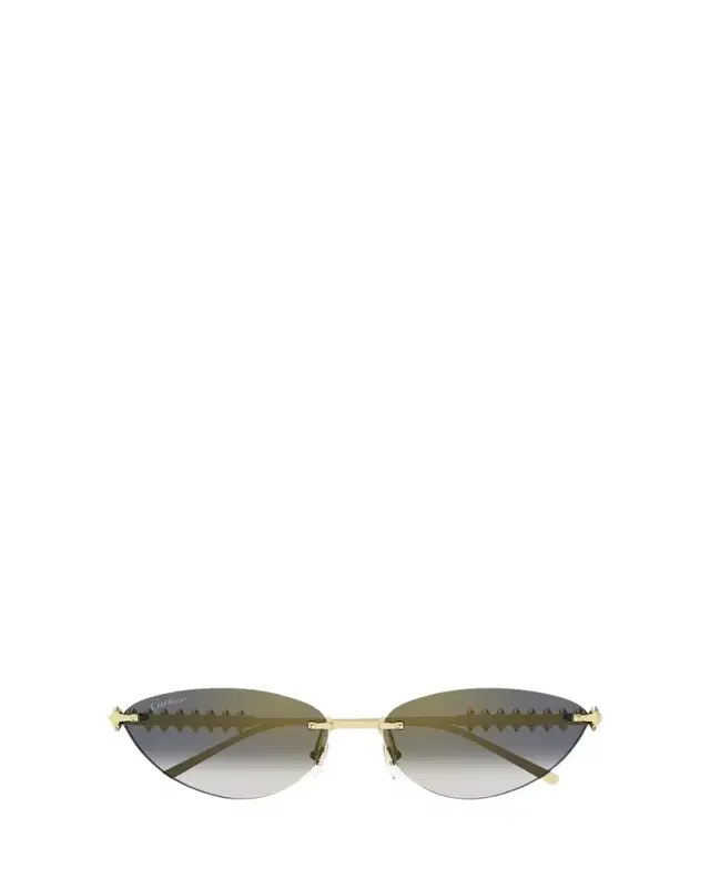 Cartier Rimless Metal Cat-Eye Sunglasses