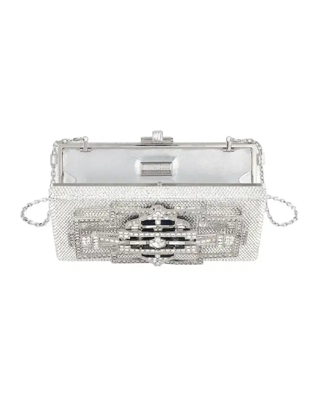 Judith Leiber Couture Lillian Sleek Crystal Rectangle Clutch Bag