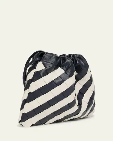 Bottega Veneta Dustbag Small Striped Leather Pouch Crossbody Bag | Thumbnail 3 Bottega Veneta Dustbag Small Striped Leather Pouch Crossbody Bag | Thumbnail 3