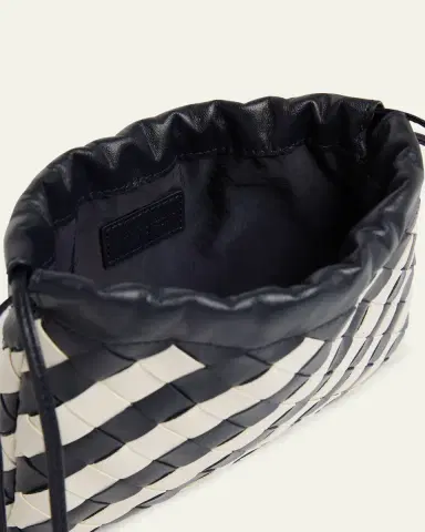 Bottega Veneta Dustbag Small Striped Leather Pouch Crossbody Bag | Thumbnail 4 Bottega Veneta Dustbag Small Striped Leather Pouch Crossbody Bag | Thumbnail 4