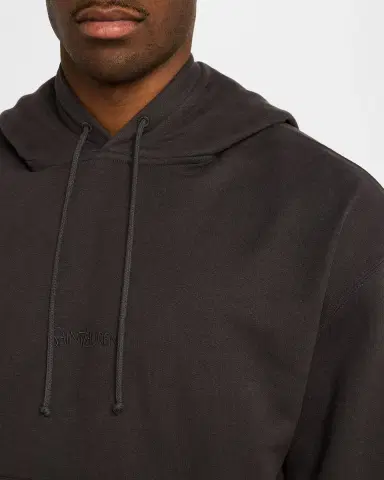 Saint Laurent Men's Fleece Tonal Logo Hoodie | Thumbnail 4