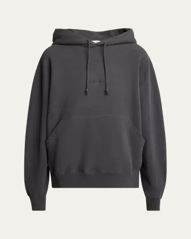 Saint Laurent Men's Fleece Tonal Logo Hoodie | Thumbnail 5