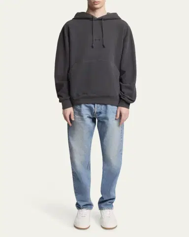 Saint Laurent Men's Fleece Tonal Logo Hoodie | Thumbnail 6