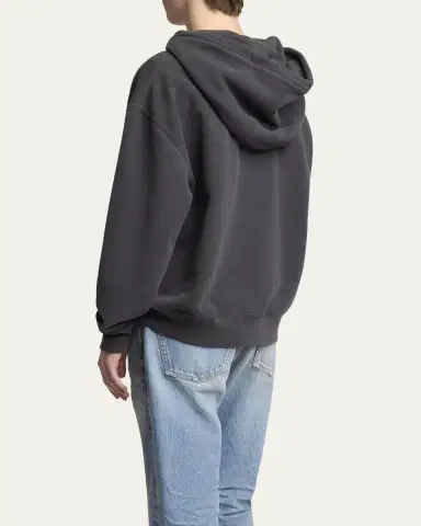 Saint Laurent Men's Fleece Tonal Logo Hoodie | Thumbnail 7