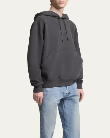 Saint Laurent Men's Fleece Tonal Logo Hoodie | Thumbnail 8