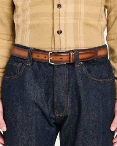 Berluti Men's C0085 Curve Leather Belt | Thumbnail 2 Berluti Men's C0085 Curve Leather Belt | Thumbnail 2