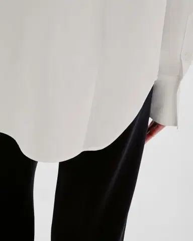 Another Tomorrow Oversized Men's-Inspired Shirt | Thumbnail 5 Another Tomorrow Oversized Men's-Inspired Shirt | Thumbnail 5