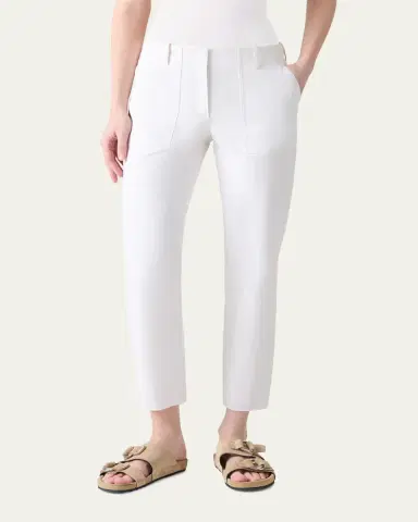 Akris punto Franco Bi-Stretch Cotton Gabardine Slim-Leg Ankle Pants | Thumbnail 2 Akris punto Franco Bi-Stretch Cotton Gabardine Slim-Leg Ankle Pants | Thumbnail 2