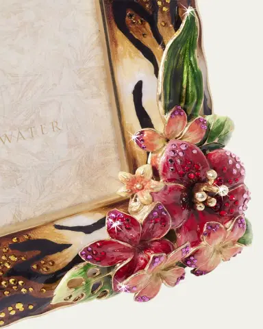 Jay Strongwater Tropical Flower Frame, 5" x 7" | Thumbnail 4