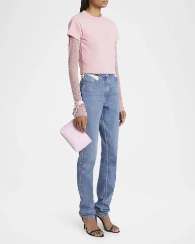 Givenchy Voyou Small Pouch Bag in Leather with Buckle and Heart Lock Wristlet | Thumbnail 4 Givenchy Voyou Small Pouch Bag in Leather with Buckle and Heart Lock Wristlet | Thumbnail 4