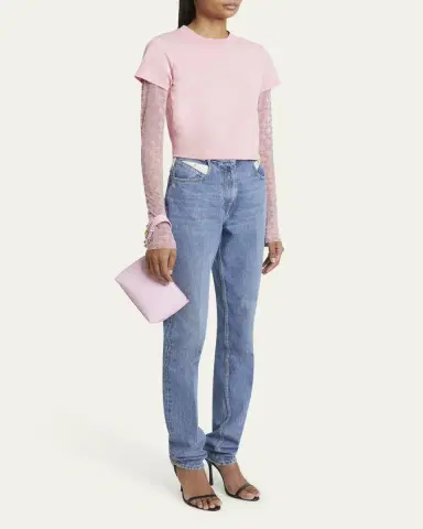 Givenchy Voyou Small Pouch Bag in Leather with Buckle and Heart Lock Wristlet | Thumbnail 10 Givenchy Voyou Small Pouch Bag in Leather with Buckle and Heart Lock Wristlet | Thumbnail 10