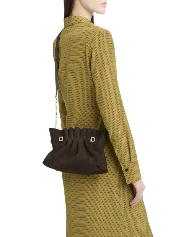 Piercing Suede Corduroy Shoulder Bag