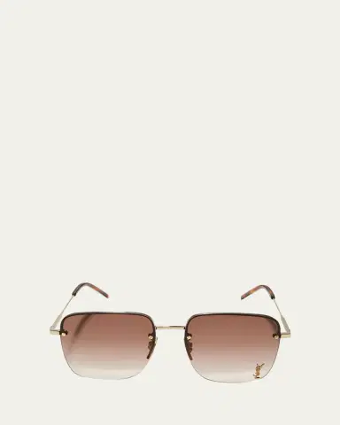 Saint Laurent YSL Rimless Square Metal Sunglasses | Thumbnail 5 Saint Laurent YSL Rimless Square Metal Sunglasses | Thumbnail 5