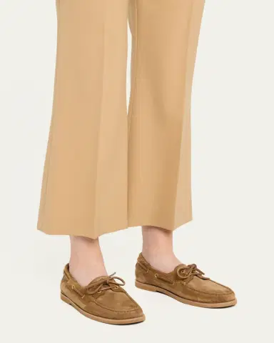 Gianvito Rossi Suede Boat Shoes | Thumbnail 2