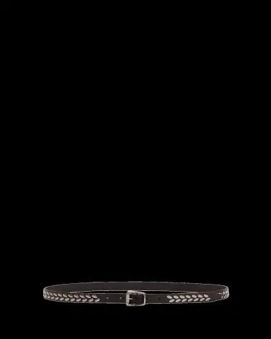 Lemaire Men's Almond Stud 20 Leather Belt | Thumbnail 2
